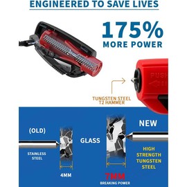 2-in-1 Emergency Window Breaker & Seatbelt Cutter, pink