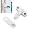 Tissting Window Lock Swivel Latch with 2 Keys, White Aluminium