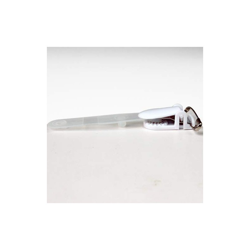 Band With Safety Pins Clips White 10 Pcs
