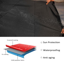 Mesybveo Weatherproof Grill Cover, 210D Oxford Fabric, Gas Grill Cover, Rainproof, Grill Cover with UV-Resistant and Dustproof, Tear-Resistant Grill Cover, Windproof (145 x 61 x 117 cm)