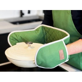 Samuel Lamont, British Canvas Double Oven Glove, Heavy-Duty, Red, Insulated, Cotton, Imported