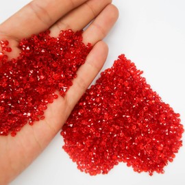 TOAOB 12000Pcs Red Table Scatter Crystals Acrylic Diamonds Rhinestones 3mm for Table Decorations Wedding Decoration Bridal Shower Decoration