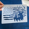 9 Pcs American Flag Stencils, We The People Deer 1776
