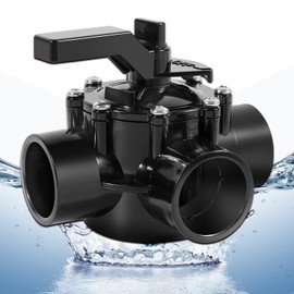 Bzsunway 3-Way PVC 1 to 1.5 Inch Diverter Valve Compatible with Ground Pool, Tub & Spa System Replace Part for 263037