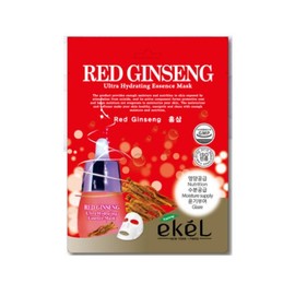 Ikel Essence Mask Pack 25ml x 1 Sheet - Red Ginseng 25-Ingredient Assortment: Moisturizing, Hydration, Elasticity, Whitening / 이켈 에센스 마스크팩 25mlx1매-홍삼 25가지 모음 보습 수분충전 탄력 미백