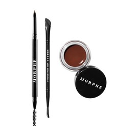 Morphe High Archiever Everyday Essentials Brow Kit - Precision Micro Eyebrow Pencil, Tinted Sculpting Brow Wax & 3-in-1 Brush for Shaping, Filling & Defining - Almond (3 Count)