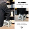 BEEANDEE 11" Folding Step Stool for Adults Kids Holds Up