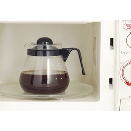 iwaki(イワキ) 耐熱ガラス コーヒー ドリップポット レンジ ブラック 1L コーヒー1000 KT7966-BK2