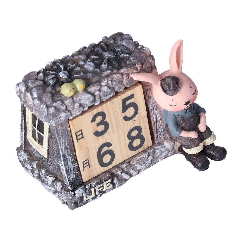 Innovative Rabbits Cabin Calendar Decorative TV Cabinet Decoration for Wedding