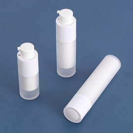 Vacuum Pump Travel Dispenser for Cosmetics, Cream, Lotion & Shampoo 15ml Container 3ea