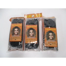 Unbranded Long Spring Twist Color-1B Synthetic Crochet Braids Bomb Twist Hair - Lot of 3