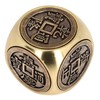Metal Figertip Rotating Cube Embossed 6 Sided Anti Anxiety Stress