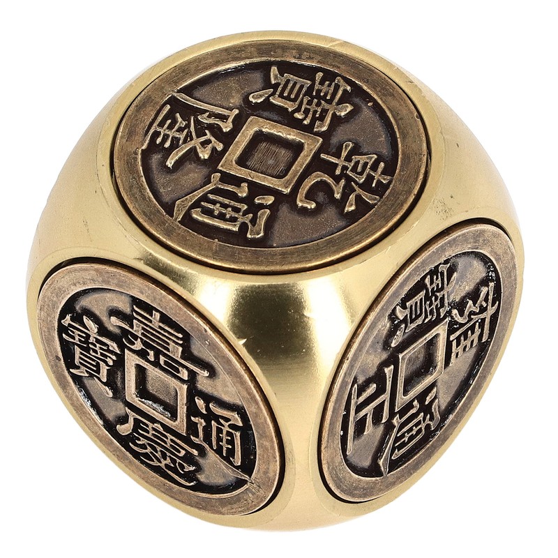 Metal Figertip Rotating Cube Embossed 6 Sided Anti Anxiety Stress