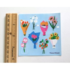 Violette Stickers - BOUQUETS OF FLOWERS - 4x4 Square NEW ITEM Stickers #K287