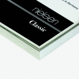nielsen Classic Picture Frame, 13 x 18 cm, Aluminium, Shiny Silver, Photo Frame for Standing and Hanging in Portrait and Landscape Format, Real Glass