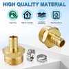Boltigen 2PCS Heavy Duty Brass Garden Hose Adapter 1/2" PEX