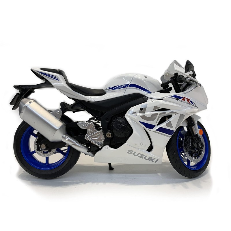 Doyusha GSX-R1000 Suzuki Diecast Motorcycle 1/12 White Finished Product