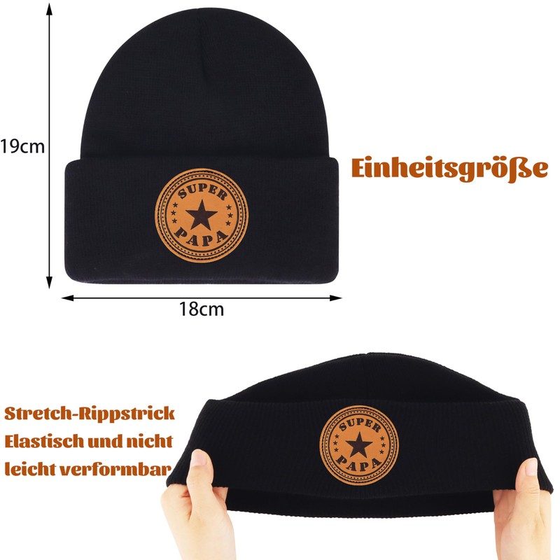 Jeasona Men's / Women's Winter Warm Knitted Hat, Black dad