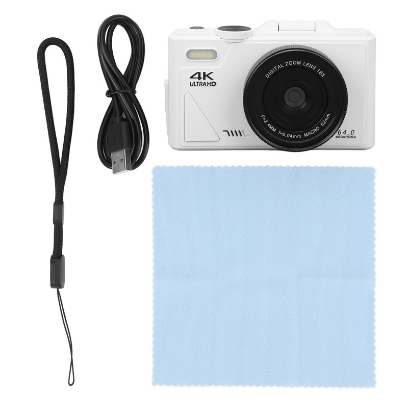 4K Vlogging Camera for YouTube, 64MP Digital Camera for Photography