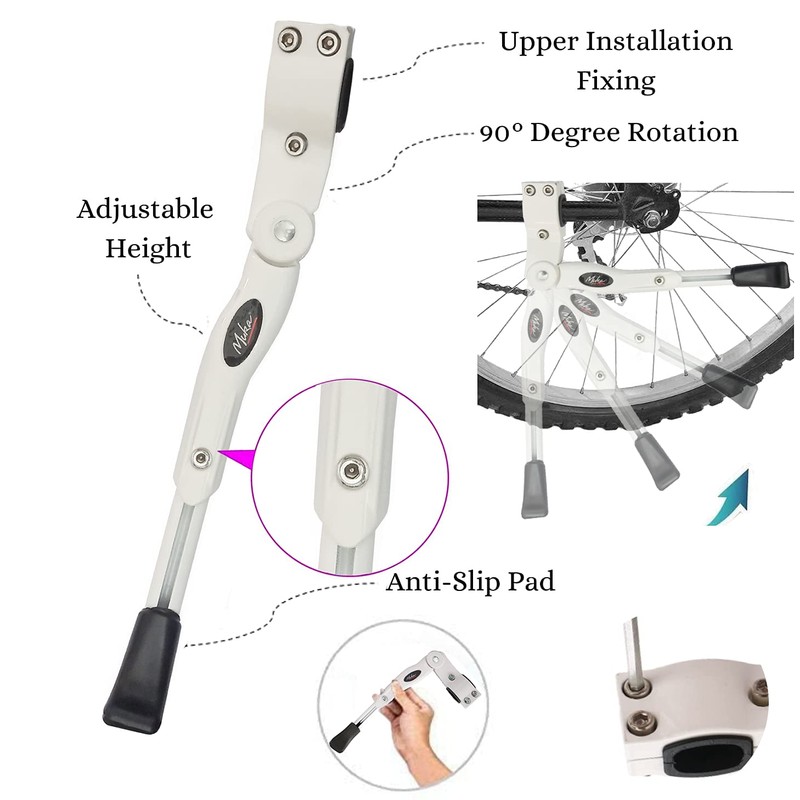 MUKA Bicycle Kickstand Adjustable Bike Stand Foldable Height Mountain Bike