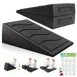 Slant Board, 5 Adjustable Angles Squat Wedge Block for calf stretcher, 480 lbs Weight Capacity Calf Raise Stretch Yoga Foam Wedge for Exercise, Squat, Ankle Mobility (Black)