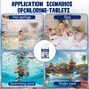 100PCS Chlorine Tablets for Swimming Pool and Spas, Multifunctional Clearwater