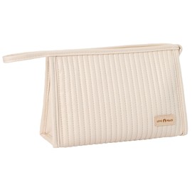 Makeup Pouch, Small Items, Cute, Stylish, Makeup Storage, Travel Cosmetic Pouch, Toiletry Bag, Large Capacity, Candy Color, Portable, Lightweight, Waterproof, Women's, For Business Trip, white