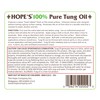 HOPE'S 100% Pure Tung Oil, Food Safe, Premium Waterproof Natural