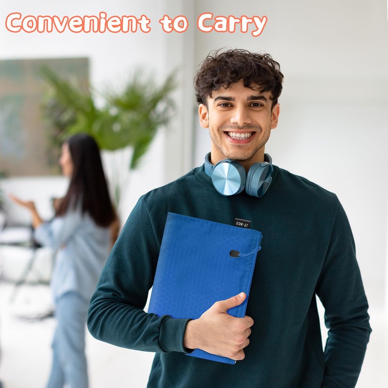 LUHIUMOYA A5 Document Wallet, Waterproof Document Bag with Zip, Bag