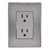 iGoto Paquete 10 Pzs, Placa Inox Contacto Dúplex, Acero Inoxidable