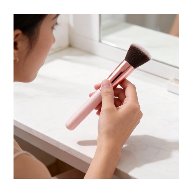 2Pcs Flat Top Foundation Brush Set- Multi Brush For Contour,