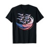 American Flag Jets Flyover Patriotic Military Pride T-Shirt