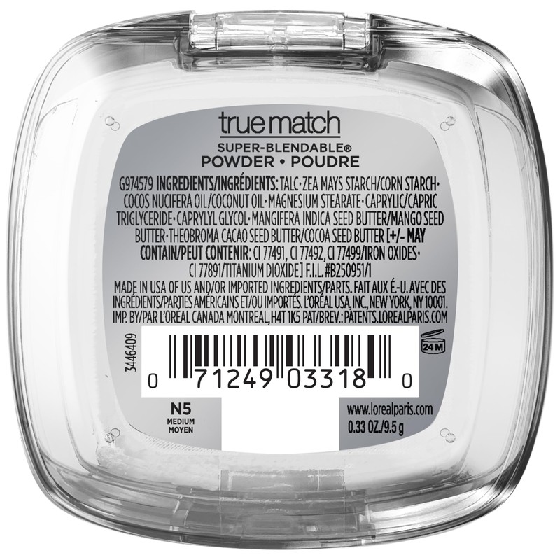 L'Oreal Paris True Match Super-Blendable Oil Free Powder Foundation, N5