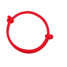 Lucky Red String Line Bracelet for Good Fortune Success and Kabbalah Protection, Against Evil Eye Handmade Jewellery Cord for Woman and Man (Infinity Style)