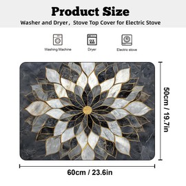 AOHMPT Washer Dryer Dust Cover Mat for Top：Non-slip Dryer Top Protector Mat for Kitchen Laundry Room 23.6 x 19.7 inch