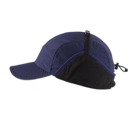 Home Prefer - Sombrero de invierno para hombre con alas de forro polar, sombrero de trampero de béisbol, Azul, Talla única