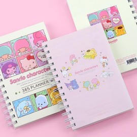 Generic New Version Cute Kitty Melody Friends 365 Daily Planner, 5 x 7 inches, Hard Cover (Ivory)