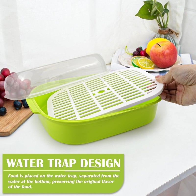 DOERDO Microwave Steamer with Lid, Plastic Vegetable Steamer for Cooking