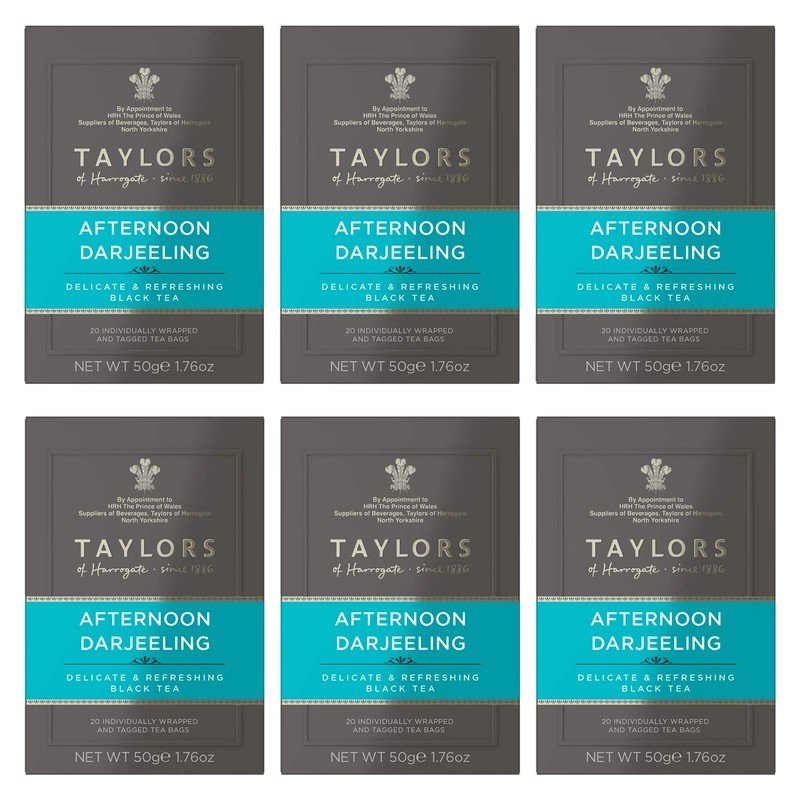 Taylors of Harrogate Afternoon Darjeeling, 20 Teabags (Pack of 6)