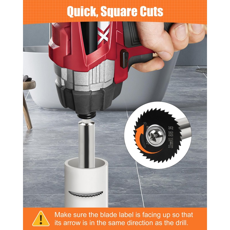 Inside Pipe Cutter for PVC Pipe with 5 Replacement Saw