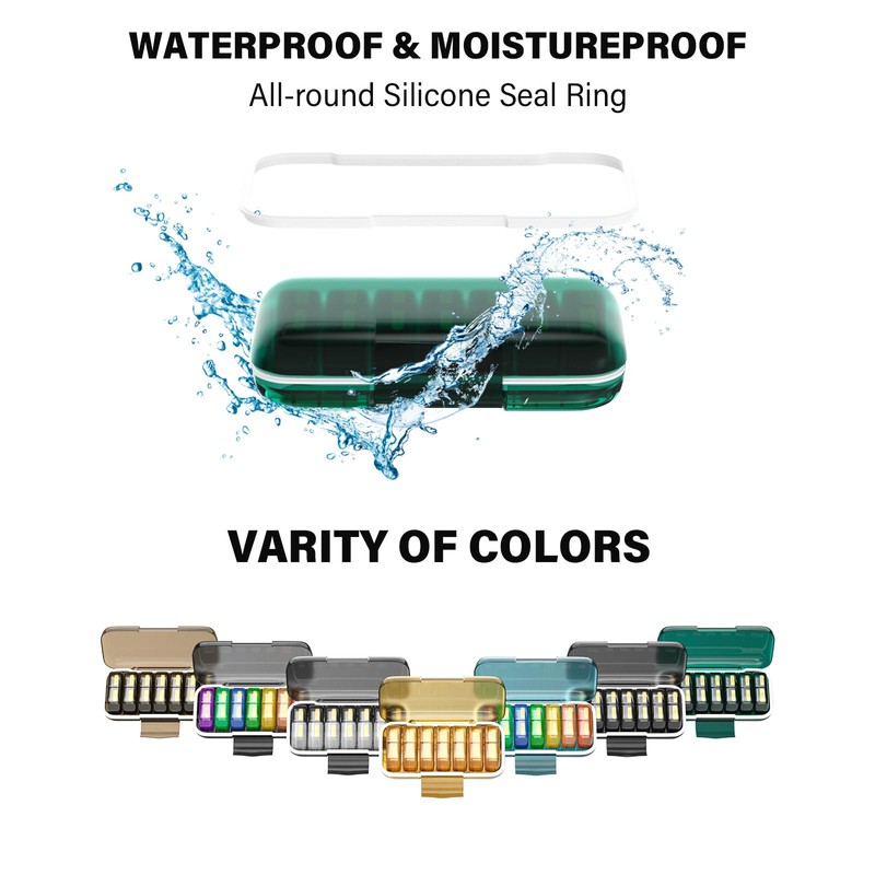 Codcaw Weekly Pill Organizer 2 Times a Day, Moisture-Proof, Detachable