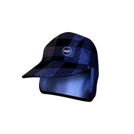 H.A.D.© Storm Trapper Cap with Ear and Neck Protection, Warming, Windproof and Water Resistant, Lumberjack Blue
