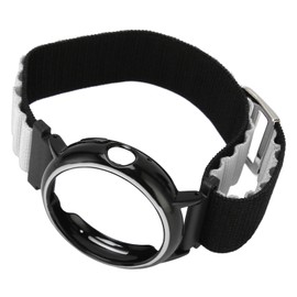 Watch Band Replacement with Plastic Protective Bumper Case, Adjustable Wristband Strap Elastic Fabric Nylon Watch Band for Pixel (White Black and Black White Case)