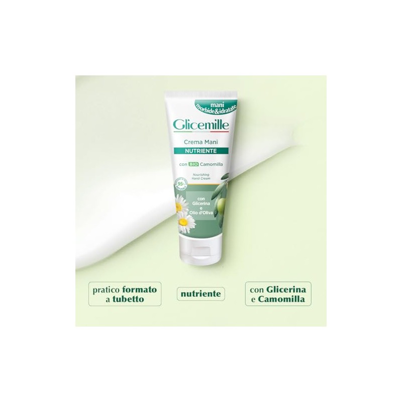 GLICEMILLE Crema de manos nutritiva, con glicerina, aceite de oliva
