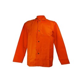 MAGID SparkGuard Flame Resistant 9.0 oz. Cotton Sateen Jacket, 1 Jacket, 30” Length, Size 4XL, Orange, OR1836