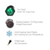 Auspichoice Black TPMS Valve Stem Caps Green N2 Nitrogen Logo+Sealing