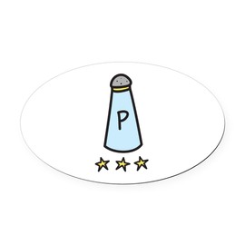 CafePress Pepper Shaker Euro Oval Car Bumper Magnet