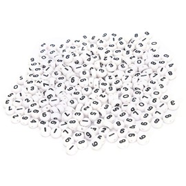 Acrylic Beads, Number Beads, Craft Beads, Set of 500, Necklace and Bracelet Making