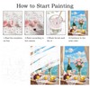 ZRIZQ Paint by Numbers for Adults Beginners,Flowers Window Adult Paint