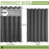 WONICY Extra Long No Hook Shower Curtain with Snap in